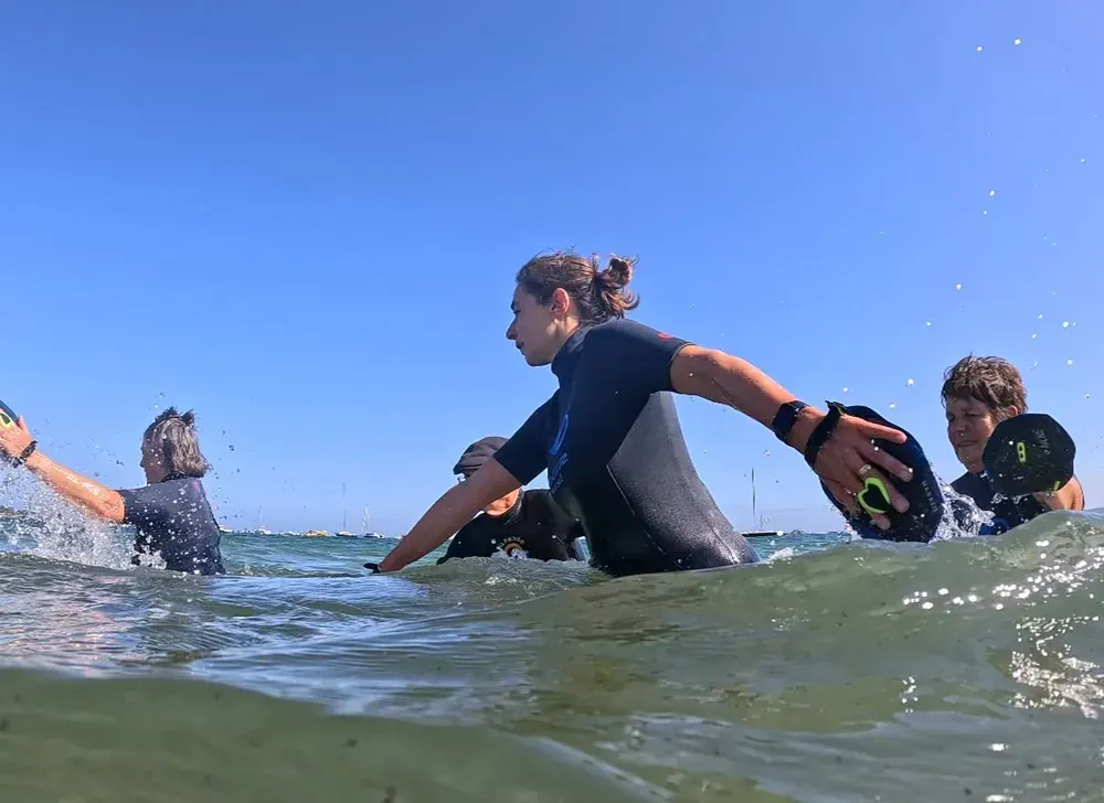Marche aquatique en été à Carantec