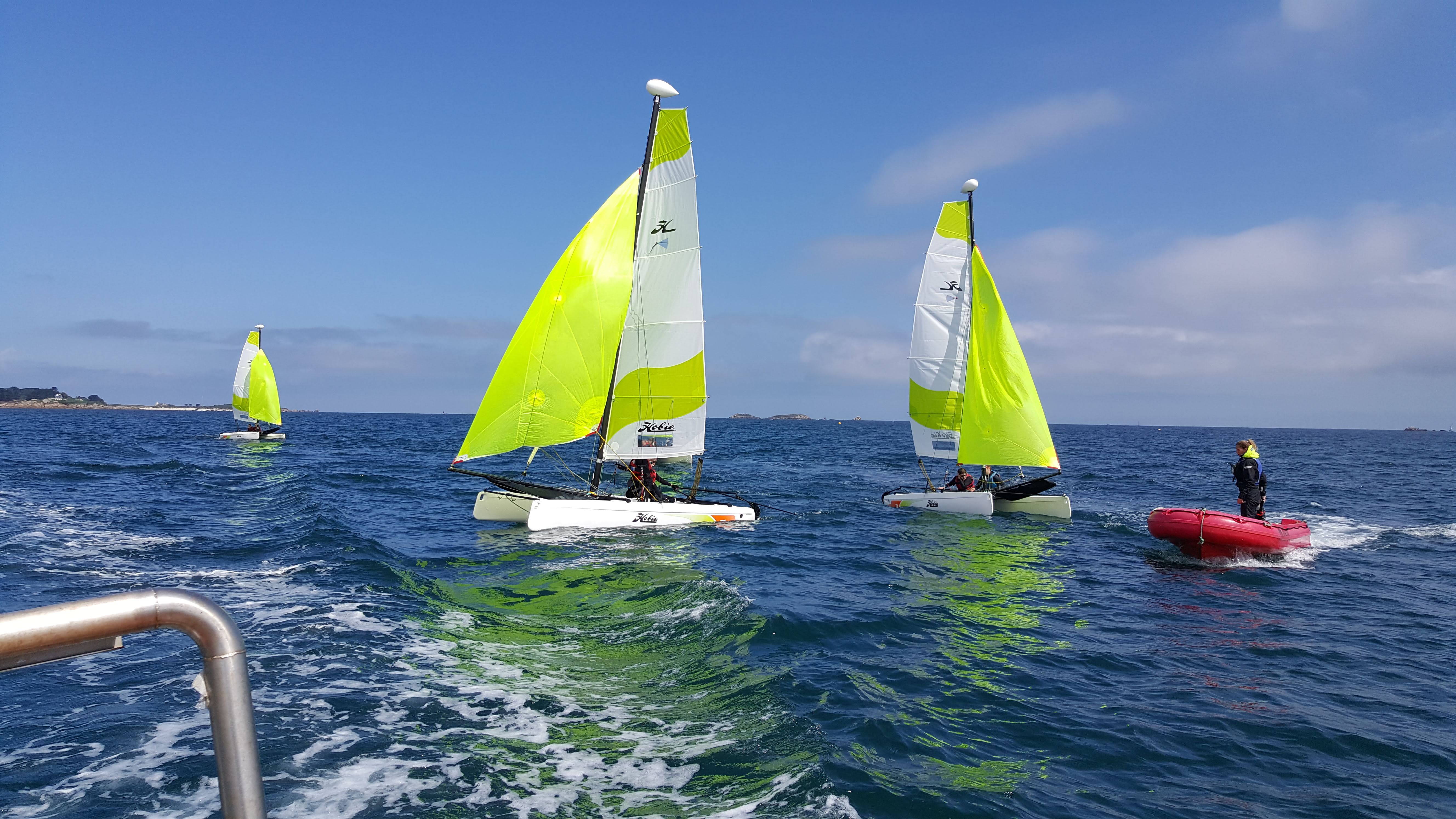 Catamaran Mercredi Nautique en cata hobie T1 avec spi, Kelenn, Carantec Mercredi Nautique en cata hobie T1 avec spi, Kelenn, Carantec